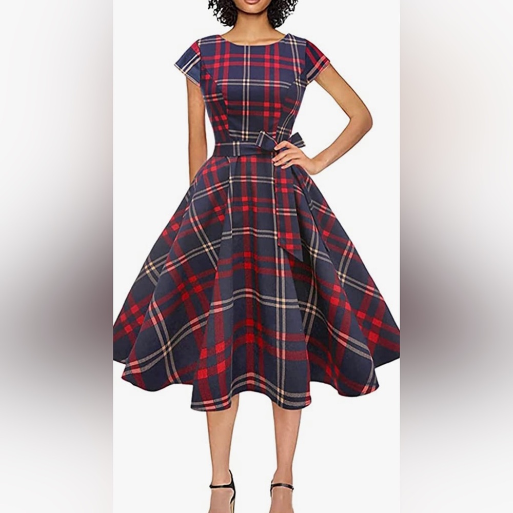 Plaid Christmas dress- Size XS